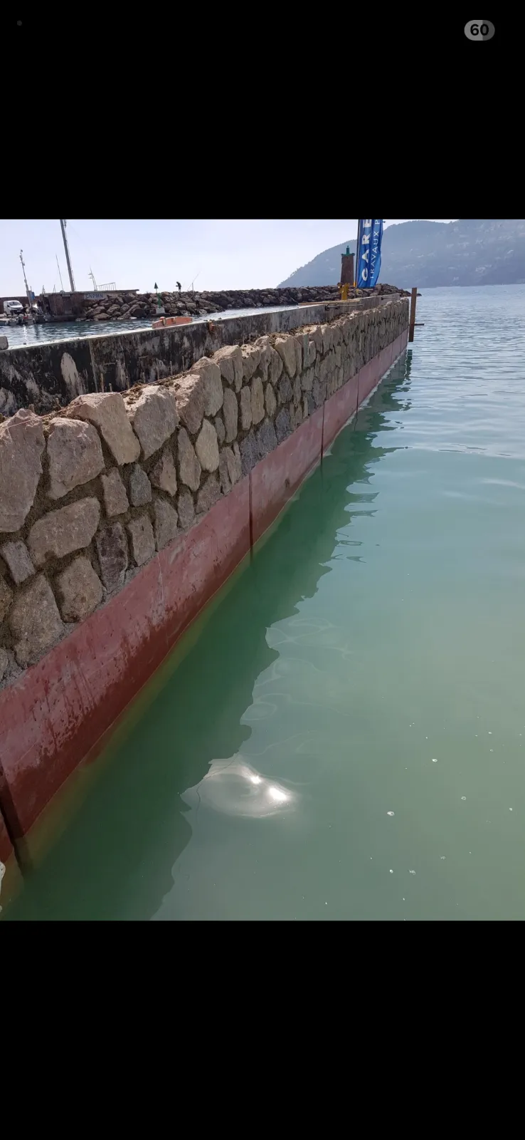 Habillage en pierres et rénovation de quai maritime à Mandelieu-la-Napoule